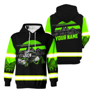 Custom Green Hi Vis Hoodies for Camping & Outdoor Activities Stay Seen & Safe