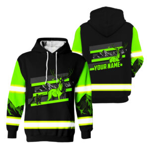 Custom Name Hunting Safety Hoodies Reflective & Visible for Hunters