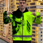 Hi-Vis-Zip-Hoodie-Reflective-Black-Skull-USA-Flag-Custom-Name-5