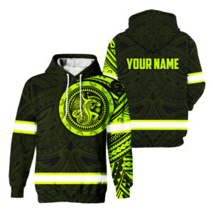 Safety Shirt Reflective Tapes Hawaiian Custom Name Safety Workwear Clothing