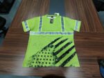 Attachment image of Himin's review on Customized Green Hi Vis Tshirt with Reflective Tape Class 3 Black US Flag Safety Workwear