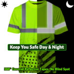 Customized-Green-Hi-Vis-Tshirt-with-Reflective-Tape-Class-3-Black-US-Flag-Safety-Workwear-2