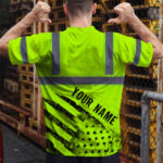 Customized-Green-Hi-Vis-Tshirt-with-Reflective-Tape-Class-3-Black-US-Flag-Safety-Workwear-6