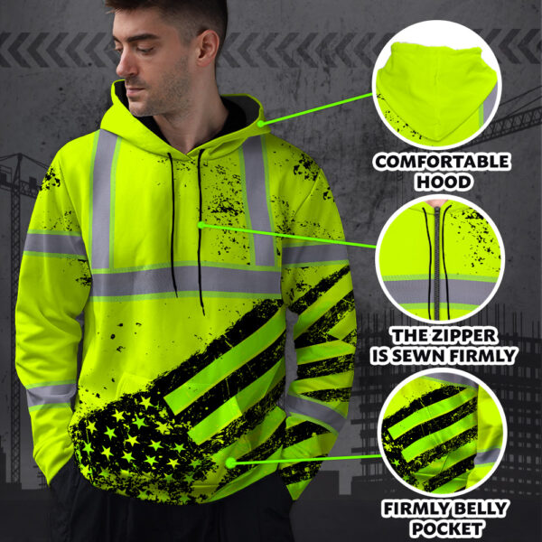 Hi-Vis-Hoodie-Reflective-Tapes-Yellow-Neon-USA-Flag-Safety-Workwear-3