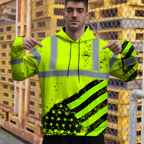 Hi-Vis-Hoodie-Reflective-Tapes-Yellow-Neon-USA-Flag-Safety-Workwear-5