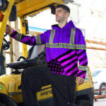 Hi-Vis-Hoodie-Reflective-Violet-US-Flag-Paint-Safety-Workwear-7
