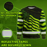 Hi Vis Long Sleeve Reflective Independence USA Flag Custom Name Safety 4