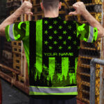 Hi-Vis-Shirt-Reflective-Green-USA-Flag-With-Gorillas-Custom-Name-4