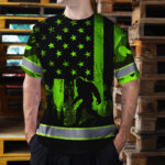 Hi-Vis-Shirt-Reflective-Green-USA-Flag-With-Gorillas-Custom-Name-5