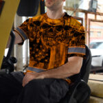 Hi-Vis-Shirt-Reflective-Orange-Skull-US-Flag-Custom-Name-Safety-6