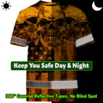 Hi-Vis-Shirt-Reflective-Orange-Skull-US-Flag-Custom-Name-Safety-7