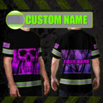 Hi-Vis-Shirt-Reflective-Violet-Skull-Custom-Name-Safety-Workwear-2