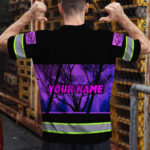 Hi-Vis-Shirt-Reflective-Violet-Skull-Custom-Name-Safety-Workwear-4