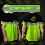 Hi-Vis-Shirt-Uniform-Reflective-Black-Green-Custom-Name-And-Logo-2