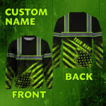 High Visibility Reflective US Flag Custom Name Long Sleeve Safety Workwear 2
