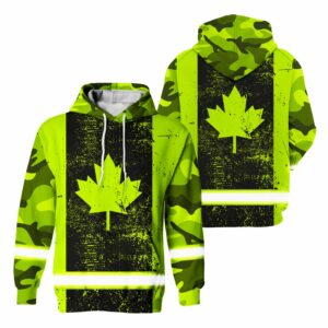 Reflective Camouflage Canadian Flag Hi Vis Hoodie Safety Apparel Workwear