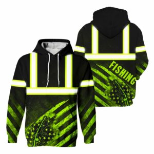 Reflective American Flag Hi Vis Hoodies for Work Safety Clothing Class 3