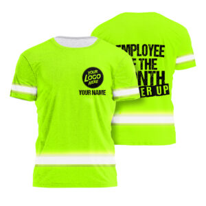 Hi Vis Shirt Employee Of The Month Runner Up Custom Name and Logo Safety Workwear