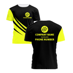 Hi Vis Shirt Yellow Reflective Safety Work Shirts Custom Name and Logo Safety Workwear