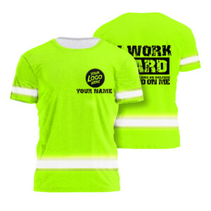 Hi Vis Shirt I Work Hard Millions Of Welfare Depends On Me, Custom Name/Logo Safety Workwear For Construction Workers