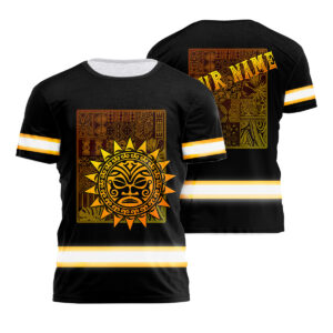 Hi Vis Shirt Reflective Green Neon Raven Viking Symbol Custom Name Safety Workwear Reflective Gradient Yellow And Orange Neon Polynesian Tribal Sun Hawaiian Custom Name Safety Workwear