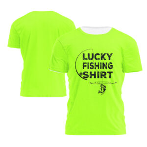 Hi Vis T Shirt Lucky Fishing Shirt Safety Workwear Reflective Short Sleeve Tshirt For Fishing Lover