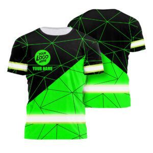 Hi Vis Shirt Will Work For Bacon Custom Name Logo Company Safety Workwear Reflective Short Sleeve Tshirt For Construction Worker