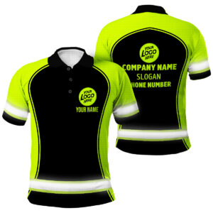 Hi Vis Polo Work Shirt - Custom Uniforms For Companies With Logo And Name