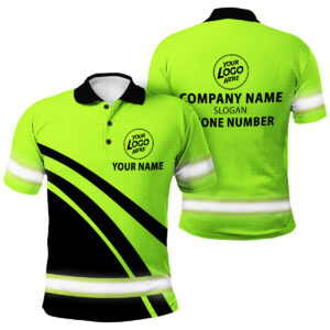 Hi Vis Polo Shirts Reflective High Visibility Custom Name All-American Jobsite Gear