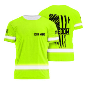Hi Vis Safety Shirt American Flag Patriot's Pride Safety Tee