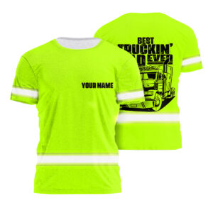 Hi Vis Shirt Funny Quote Green Reflective Custom Name Cheeky Chipper Uniform