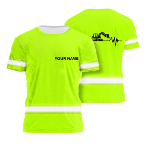 Hi Vis Shirt Funny Quote Green Reflective Custom Name Mirthful Mechanic Wear
