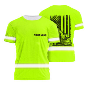 Hi Vis Shirt Funny Quote Green Reflective Custom Name Laughable Labor Wear