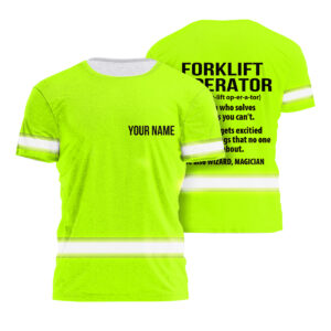 Hi Vis T Shirt Funny Quote Green Reflective Custom Name Zesty Zoning Apparel