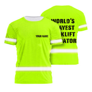 Hi Vis T Shirt Funny Quote Green Reflective Custom Name Sassy Safety Wear