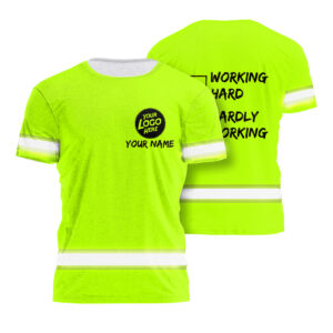 Hi Vis Safety Shirt Funny Quote Green Neon Reflective Custom Name Clever Craftsman Clothing