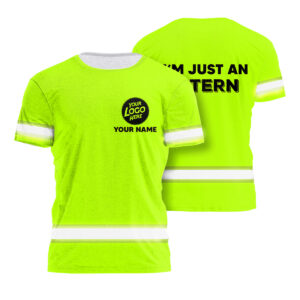 Hi Vis Safety Shirt Funny Quote Green Reflective Custom Name Visibility Gear with a Twist, Hi Vis Shirts Funny