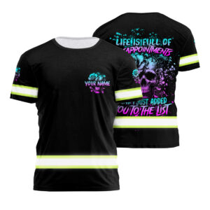 Hi Vis Safety Shirt Skull Quote Reflective Custom Name Skull-Duggery Safety Gear