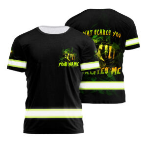 Safety Shirts Skull Quote Reflective Custom Name Workwear With Attitude