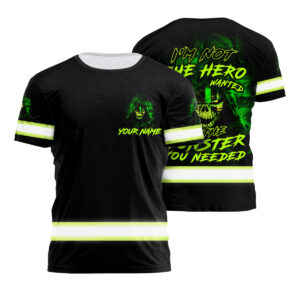 Hi Vis Safety Shirt Skull Quote Reflective Custom Name Bold Safety Apparel
