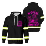 1 Hi Vis Hoodie Reflective Skull In My Next Life I Want To Be Pink Neon 008