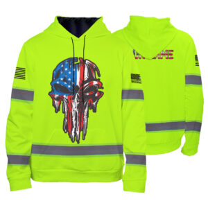 High Visibility Hoodie Waterproof Reflective Hi Vis Safety Hoodie With Hood For Men, Women, Outdoor Worker, Trucker