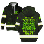 2 Hi Vis Hoodie Black Reflective Pattern Skull I Can Fix Stupid Custom Name Safety Workwear