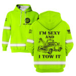 2 Hi Vis Hoodie Green Custom Name, Logo And Company Reflective Safety Workwear 3