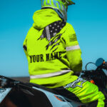 2 Hi Vis Hoodie Green Flag Scratch Reflective Safety Workwear