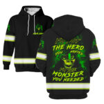 2 Hi Vis Hoodie Reflective I'm Not The Hero Black Custom Name Safety Workwear