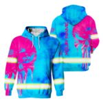 2 Hi Vis Hoodie Reflective Pattern Skull Custom Name Safety Workwear 034