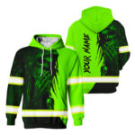 2 Hi Vis Hoodie Reflective Safety Workwear Custom Name for Workers, Runners, Trucke