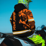 2 Hi Vis Hoodie Reflective Skull Camo Neon US Flag Custom Name