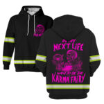 2 Hi Vis Hoodie Reflective Skull In My Next Life I Want To Be Pink Neon 008